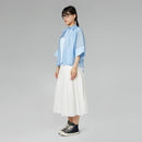 WRINKLED EFFECT SKIRT WITH WALLET CLOSURE