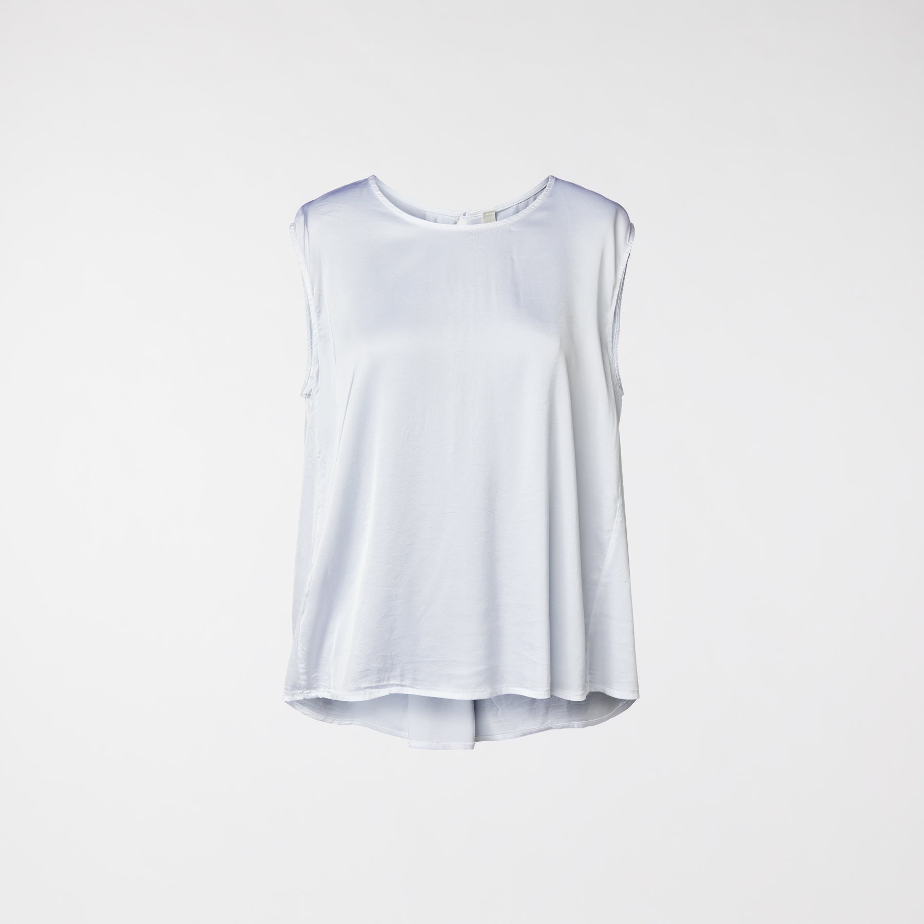 Haut blanc en satin mélangé rayonne