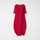OVER FIT LEINENKLEID ROT