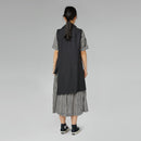 ASYMMETRICAL VEST IN MELANGE MUD