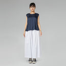 TOP IN RASO MISTO RAYON MARRONE