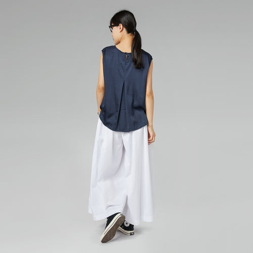 TOP IN RASO MISTO RAYON MARRONE