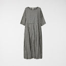 CHECKED DRESS WITH SMALL EMBROIDERY