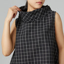 TOP A CARREAUX NOIR
