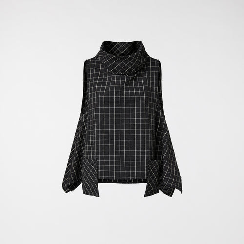 TOP A CARREAUX NOIR