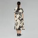 ROBE EN TISSU MÉLANGÉ VISCOSE AVEC IMPRIMÉ FLORAL