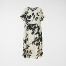 ROBE EN TISSU MÉLANGÉ VISCOSE AVEC IMPRIMÉ FLORAL
