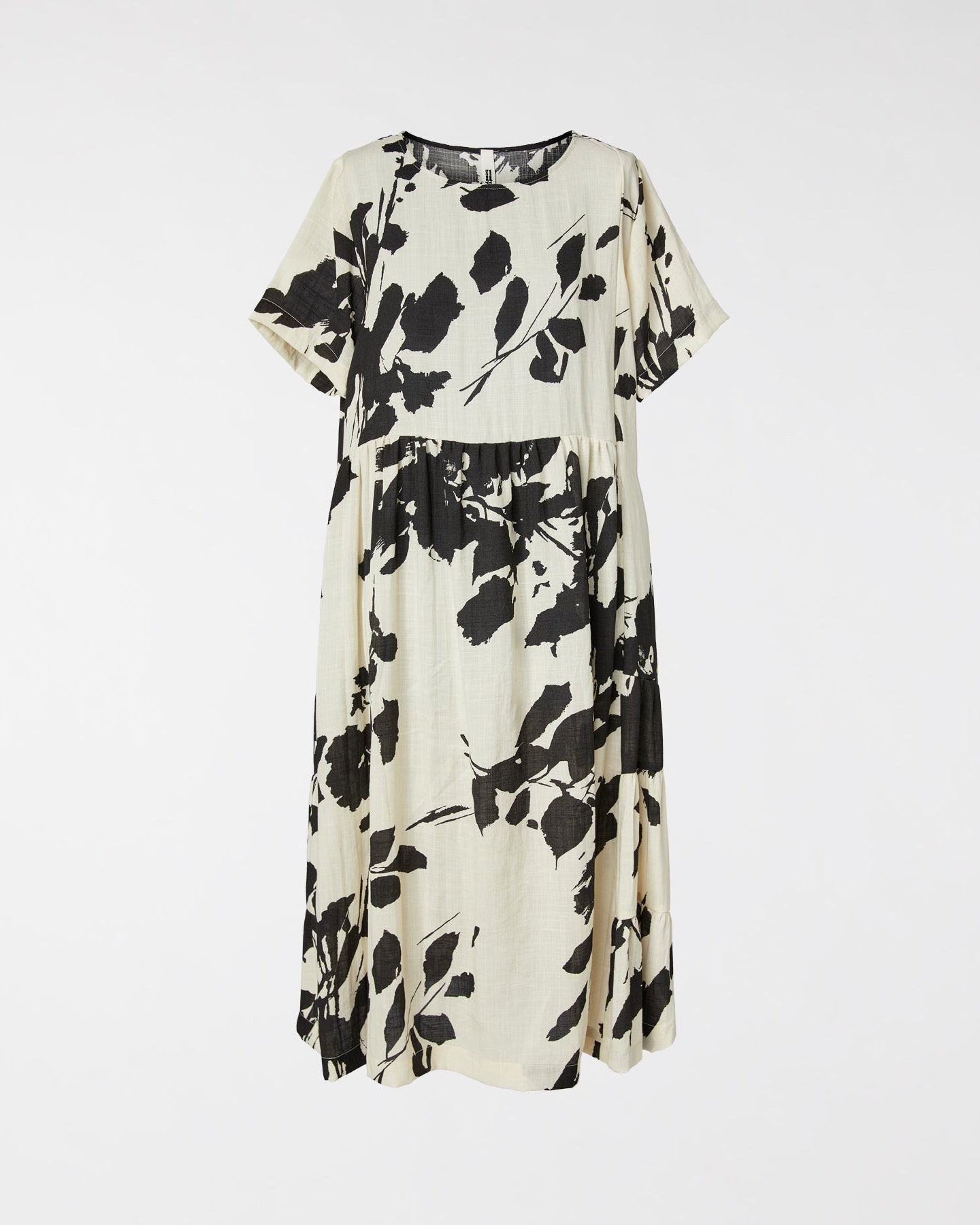 VISCOSE BLEND FABRIC DRESS WITH FLORAL PRINT