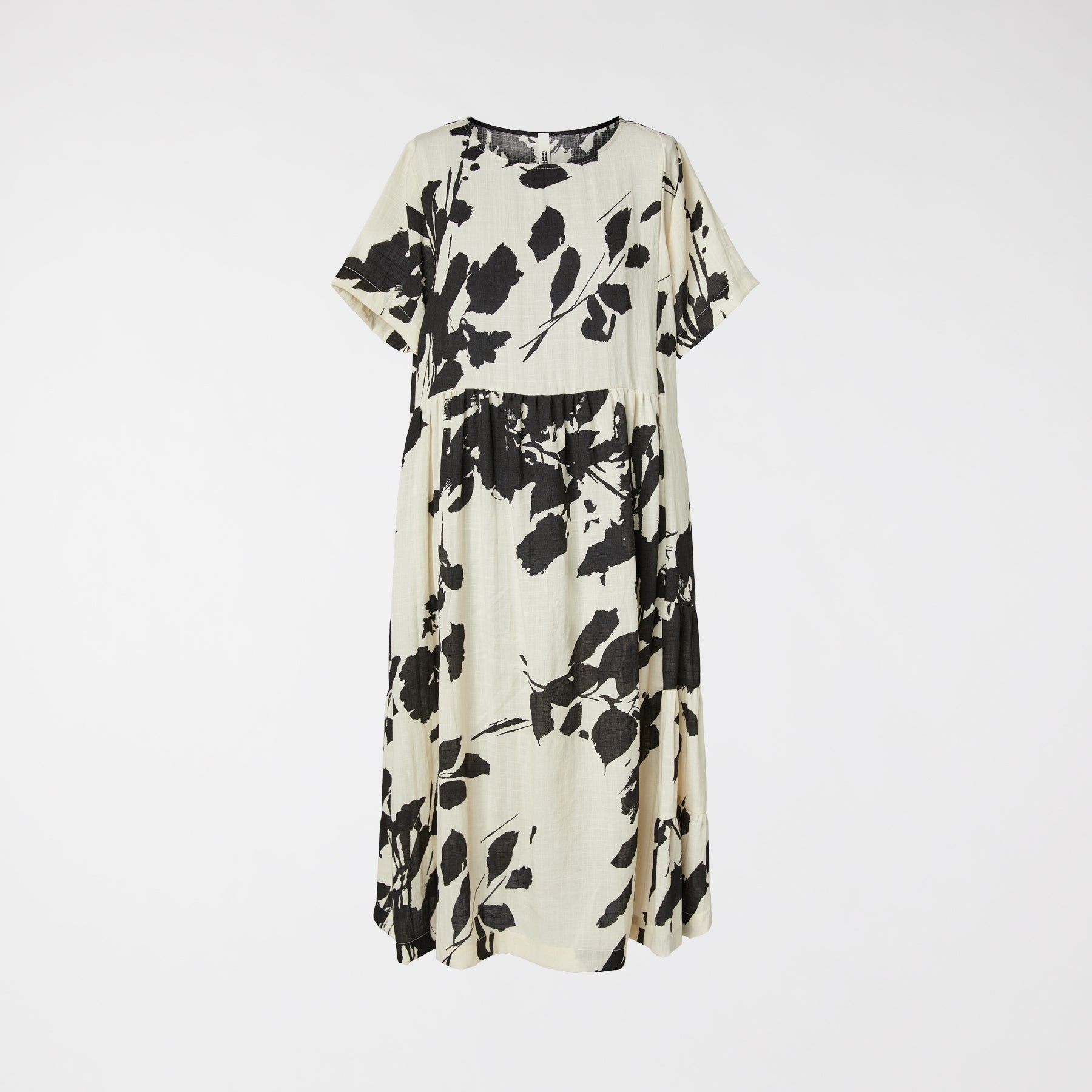 VISCOSE BLEND FABRIC DRESS WITH FLORAL PRINT