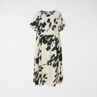 ROBE EN TISSU MÉLANGÉ VISCOSE AVEC IMPRIMÉ FLORAL