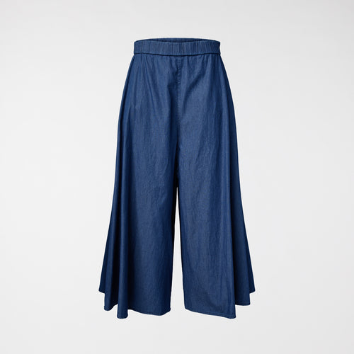 PANTALON ÉVASÉ EN TISSU DENIM