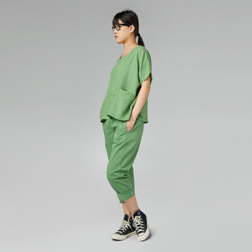 PANTALONES SIMPLES DE ALGODÓN BEIGE