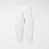 REGULAR FIT TROUSERS IN COTTON FABRIC WHITE