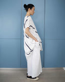 MAXI BLOUSE WITH APPLIED STRIPED PATTERN