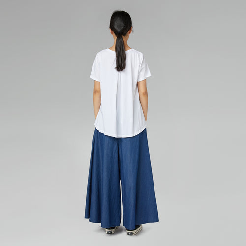 T-SHIRT BASIC A MANICHE CORTE NERA