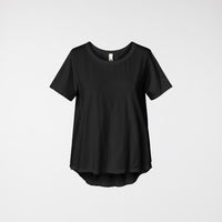 T-SHIRT BASIC A MANICHE CORTE NERA