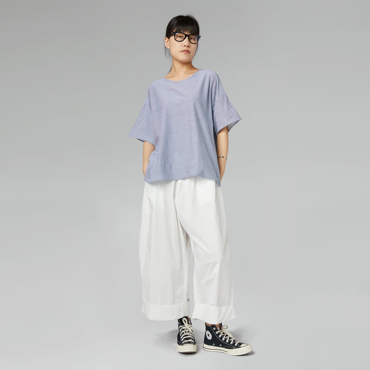 TROUSERS WITH FRONTAL POCKETS WHITE