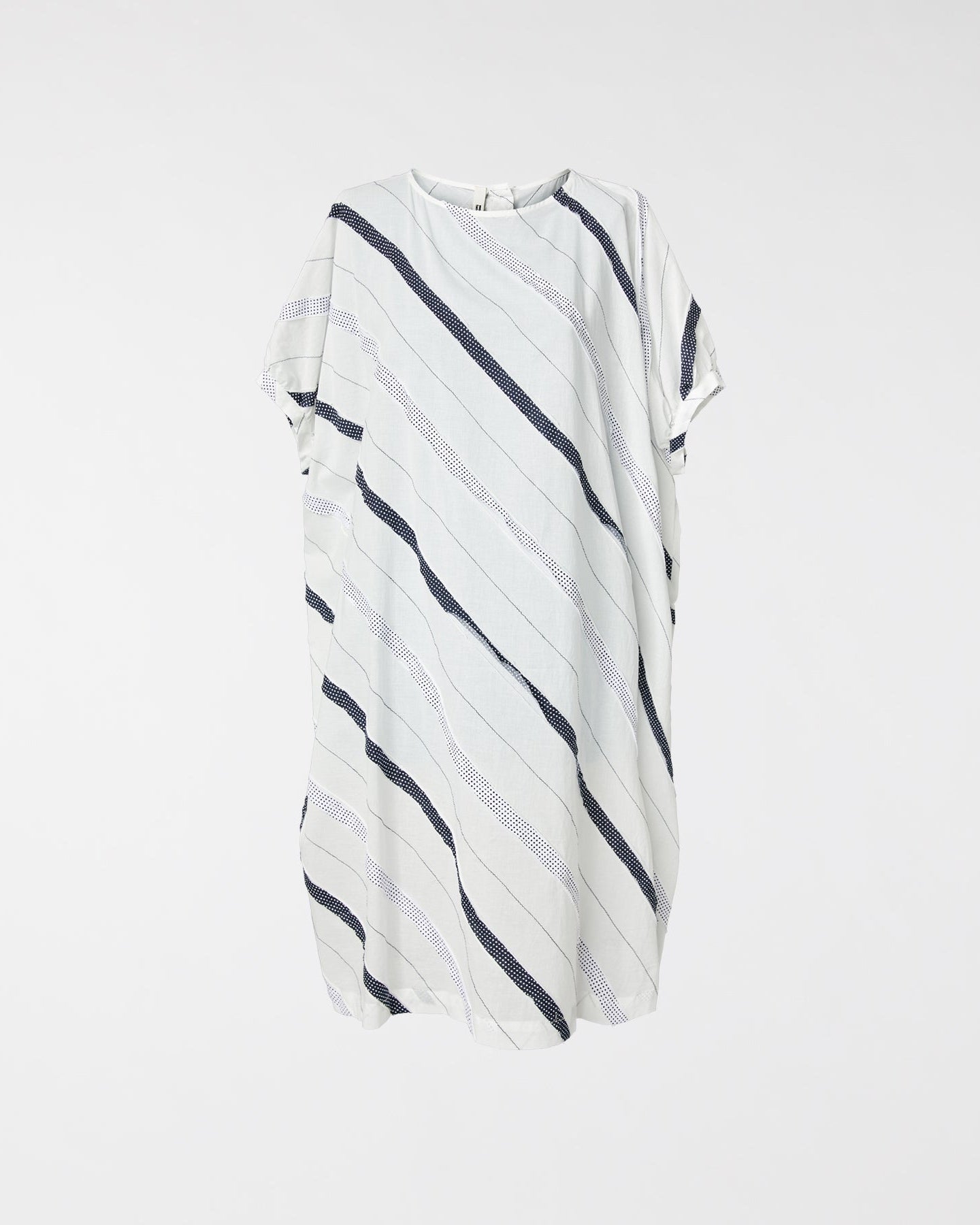 MAXI BLOUSE WITH APPLIED STRIPED PATTERN