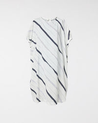 MAXI BLOUSE WITH APPLIED STRIPED PATTERN