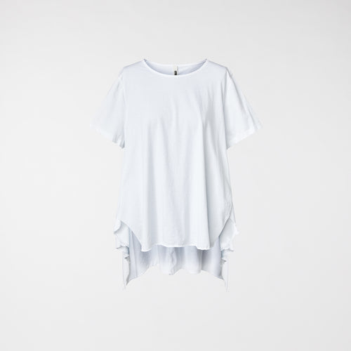 LANGES BAUMWOLL-T-SHIRT MIT RÜCKENLEHNE WEISS