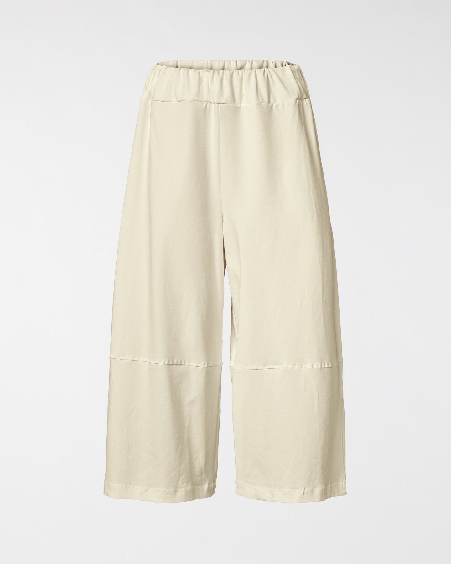 PANTALONI CULOTTE IN COTONE ELASTICIZZATO BEIGE