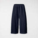 CULOTTE TROUSERS IN STRETCH COTTON BLUE