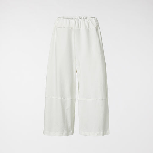 CULOTTE TROUSERS IN STRETCH COTTON WHITE