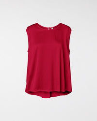 TOP IN RASO MISTO RAYON ROSSO