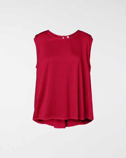 TOP IN RASO MISTO RAYON ROSSO