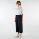 CULOTTE TROUSERS IN STRETCH COTTON BLUE