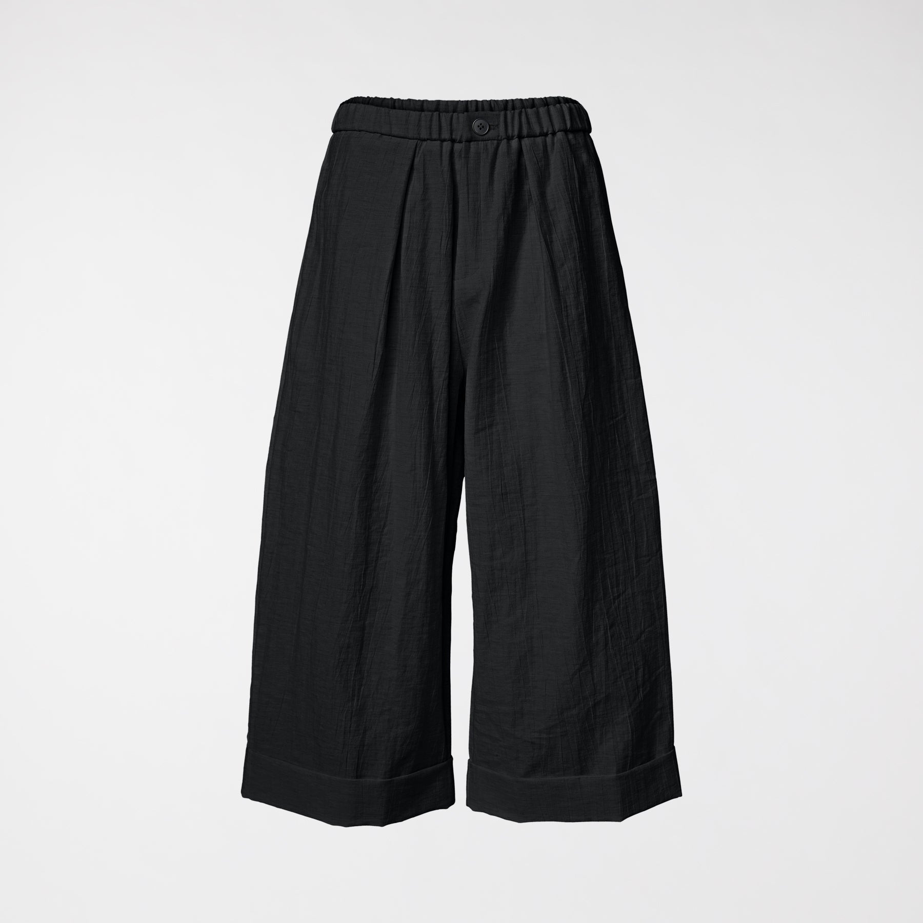 PANTALONES CON FRENTE PLISADO NEGRO