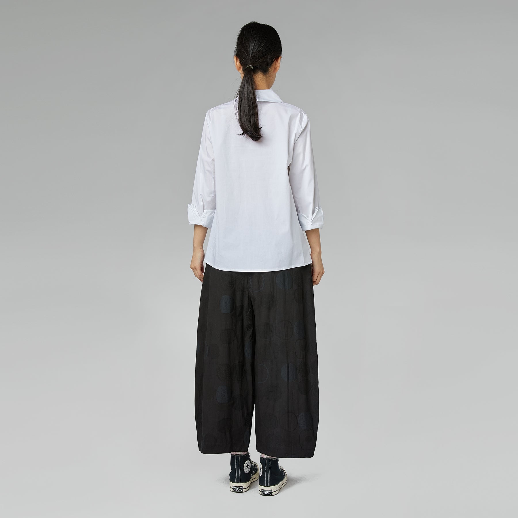 SHIRT WITH HALF COLLAR BLACK