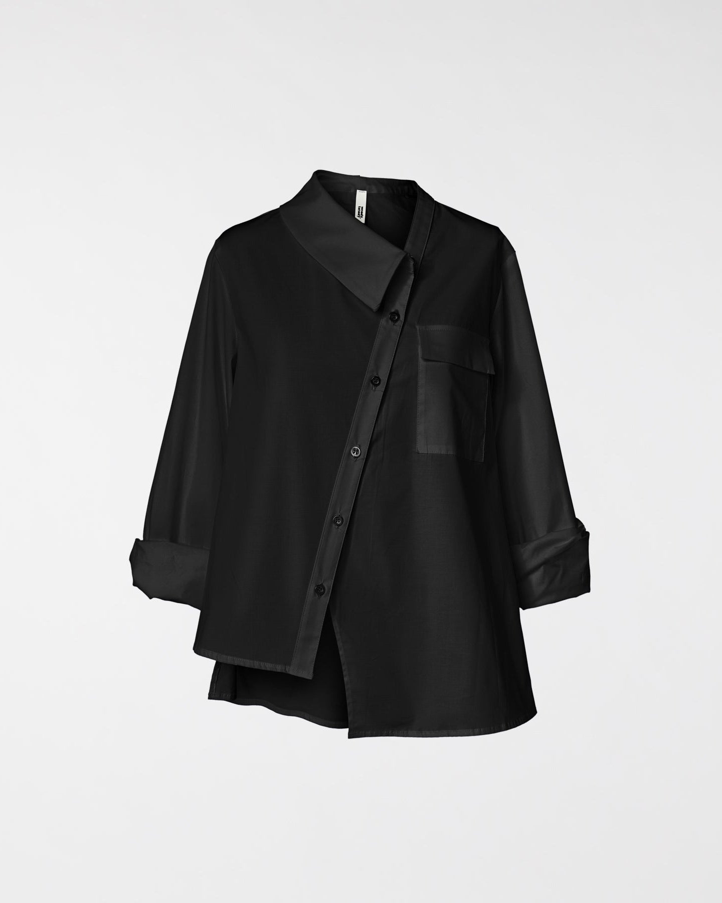 CAMISA CON META' CUELLO NEGRO