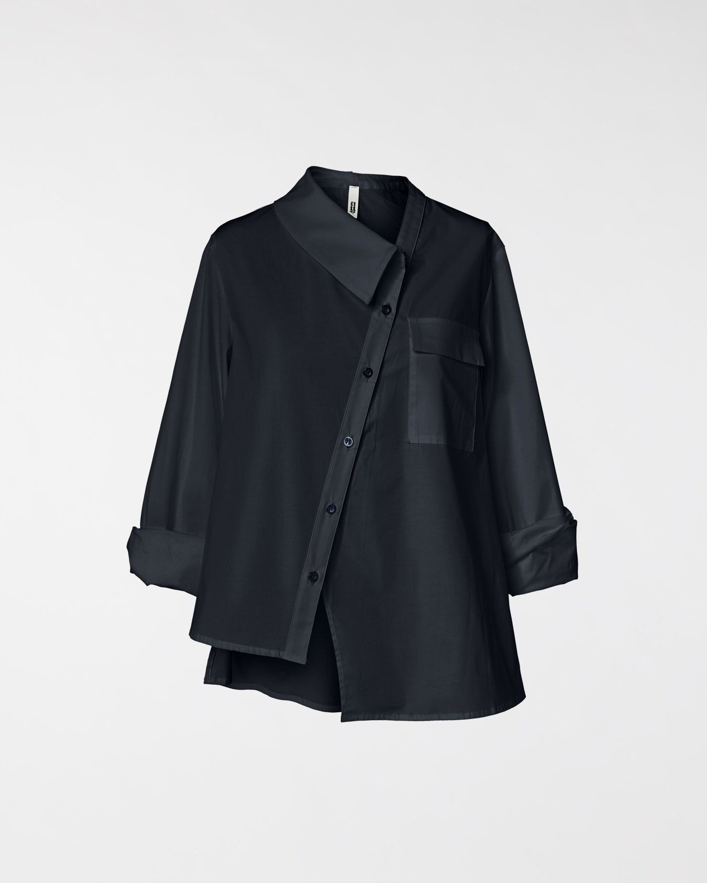 CAMICIA CON META' COLLETTO BLU
