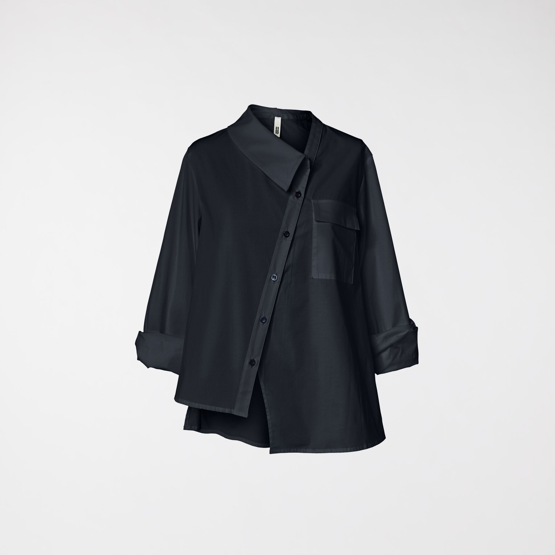 SHIRT WITH HALF COLLAR BLUE