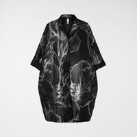 KURTKA KIMONO Z SREBRNYMI KWIATAMI