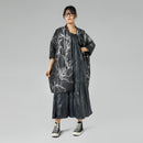 KURTKA KIMONO Z SREBRNYMI KWIATAMI