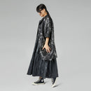 KURTKA KIMONO Z SREBRNYMI KWIATAMI