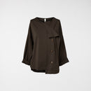 STRETCH COTTON CARDIGAN BROWN