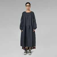 MAXI DRESS WITH BALLOON SLEEVES