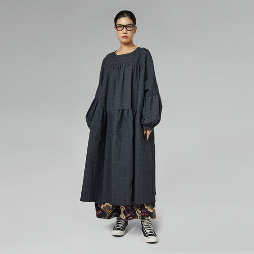 MAXI DRESS WITH BALLOON SLEEVES