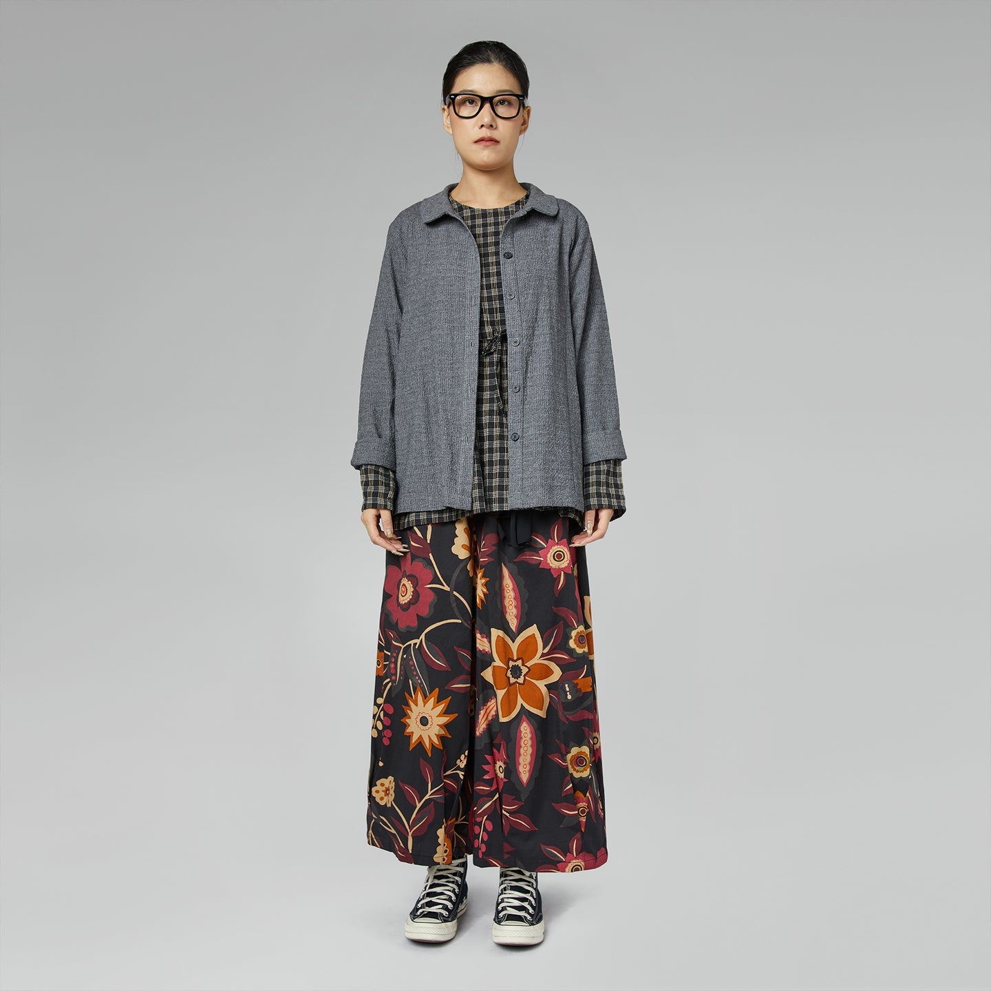 MELANGE SHIRT IN COTTON BLEND