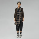 STRETCH COTTON CARDIGAN BROWN
