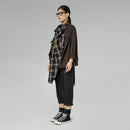 STRETCH COTTON CARDIGAN BROWN