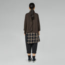 STRETCH COTTON CARDIGAN BROWN