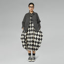 TARTAN BLOUSE WITH LACES