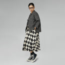 TARTAN BLOUSE WITH LACES