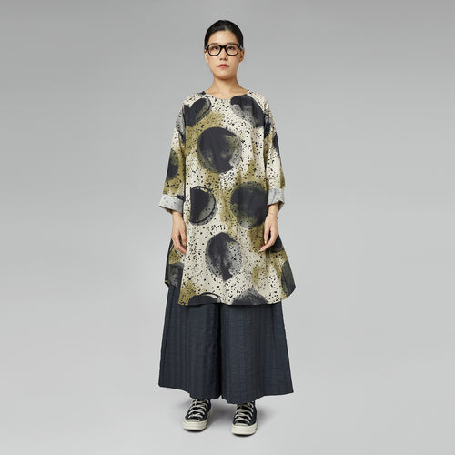 SZEROKIE SPODNIE Z MATERIAŁU SEERSUCKER