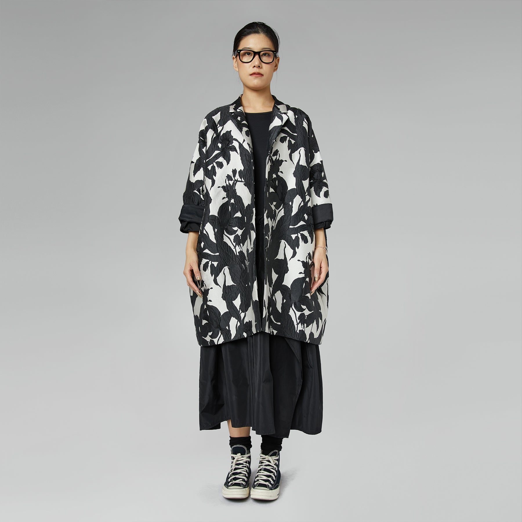 FLORAL KIMONO JACKET EMBOSSED – Wendy Trendy s.r.l.
