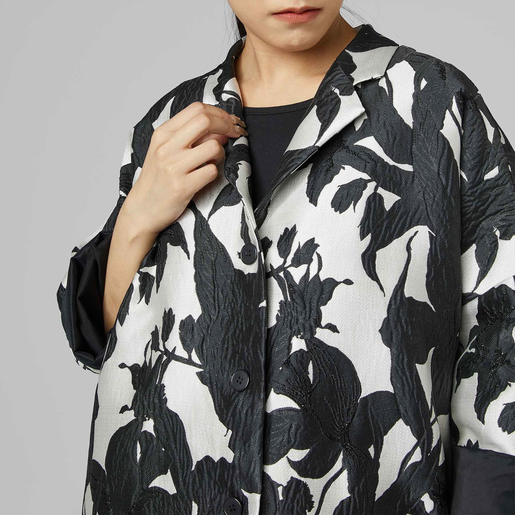 FLORAL KIMONO JACKET EMBOSSED – Wendy Trendy s.r.l.